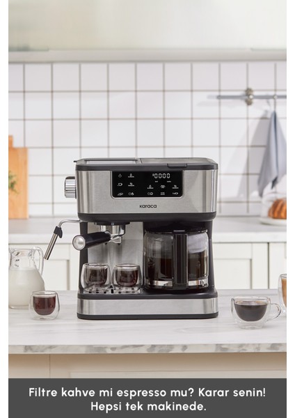 2'si Birlikte Espresso ve Filtre Kahve Makinesi 1,5 L 1800 W modelleri