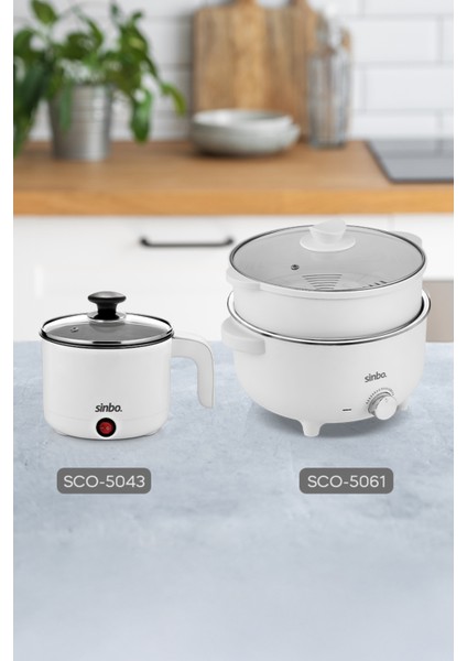 700W Çok Fonksiyonlu Buharlı Pişirici, Güveç, Pilav, Çorba, Haşlama, 3l, Beyaz