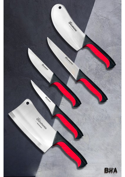 Sürmene Noché Klasik Kurban Seti Kasap Bıçağı Soğan Salata Satırı Kemik Satırı Mutfak Bıçak Seti