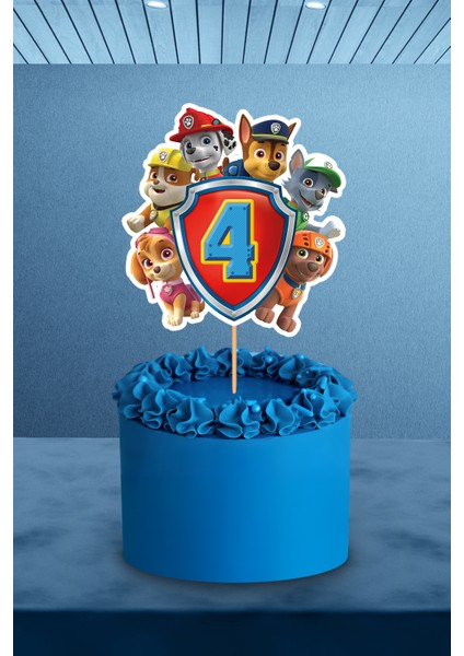 Paw Patrol Temalı 3 Lü Pasta Süsü - 4 Yaş