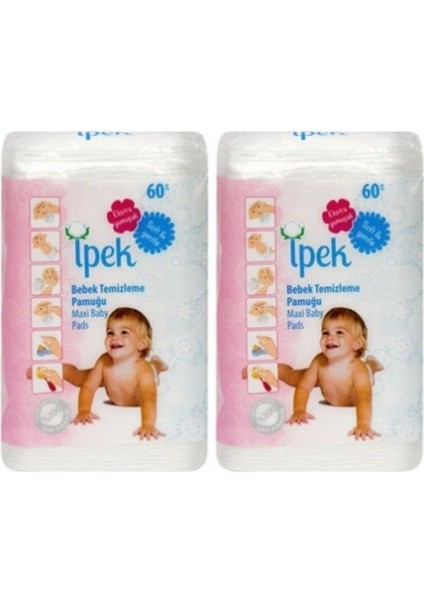 Ipek Maxi Bebek Temizleme Pamugu 60 Li 2 Adet