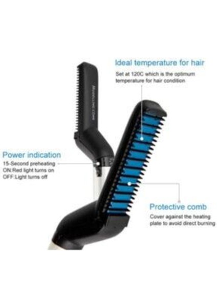 Beyaz Çok Fonksiyonlu Saç ve Sakal Düzleştirici Tarak, Pratik Kullanım fırsatları