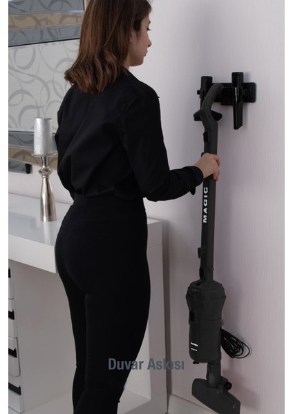 Siyah Dikey Toz Torbasız Elektrikli Süpürge - Güçlü Temizlik Için Ideal