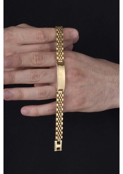 Klasik Model Altın Kaplama Çelik Erkek Bileklik fiyatları