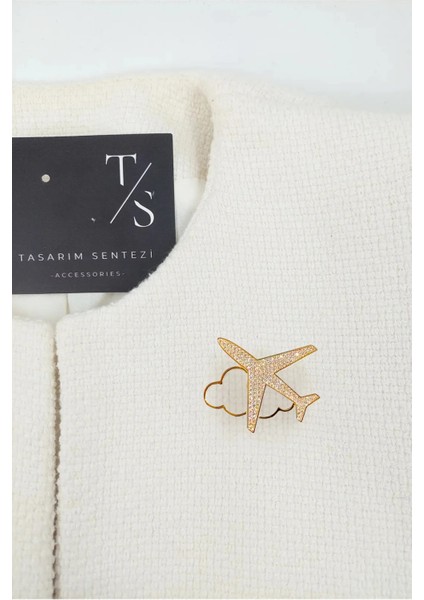 Broş Metal Rozet Uçak Bulut Gold Hostes Host Boeing Airbus Kıyafet Şapka Takı Aksesuar Airplane modelleri
