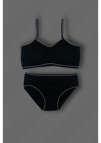 3'lü Kız Çocuk Pedli Pamuklu Büstiyer Külot Takım modelleri