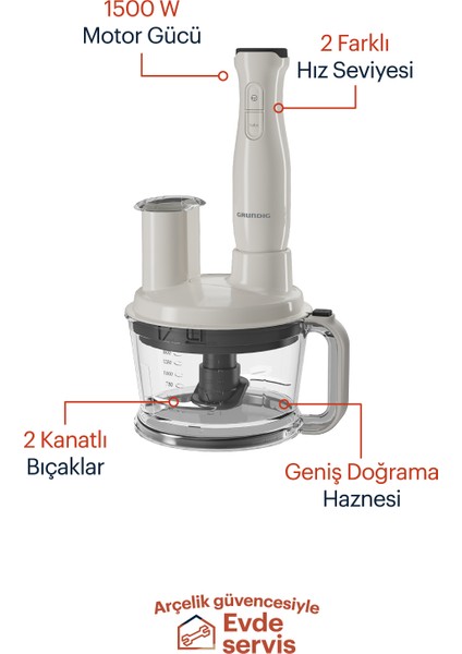 Yüksek Güçlü Beyaz Blender Seti 1500W, Pratik ve Şık Tasarım fiyatları