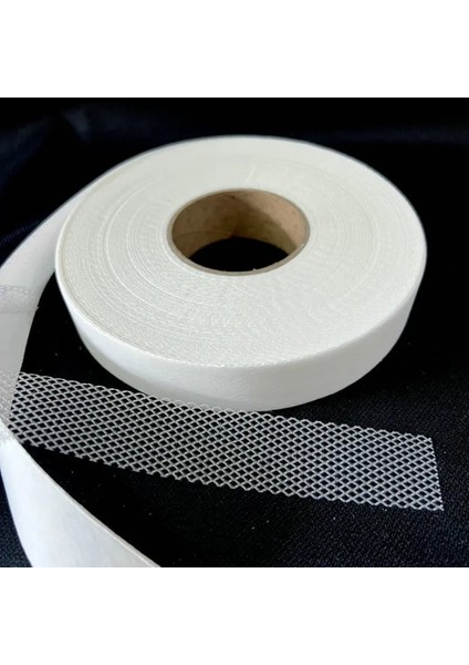 Ekru Paça Telası 20M 2cm Çift Taraflı Şerit Tela, Çok Amaçlı ve Kullanışlı