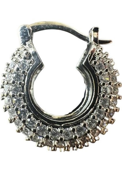 Zirkon Taşlı Su Yolu Model Minimal Çelik Halka Küpe fiyatları