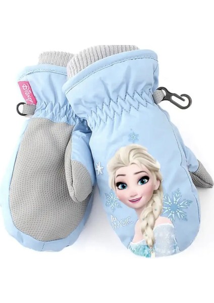Elsa Frozen Su Geçirmez Kar Kayak Eldiveni ((3-5 Yaş))