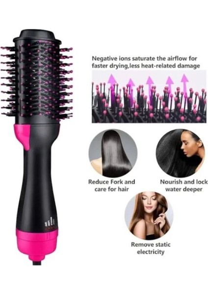 Siyah Fönlü Tarak, Pratik ve Şık Saç Şekillendirme Aracı modelleri