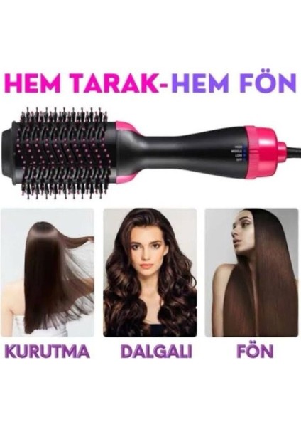 Siyah Fönlü Tarak, Pratik ve Şık Saç Şekillendirme Aracı indirimleri