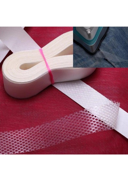 Ekru Paça Telası 20M 2cm Çift Taraflı Şerit Tela, Çok Amaçlı ve Kullanışlı