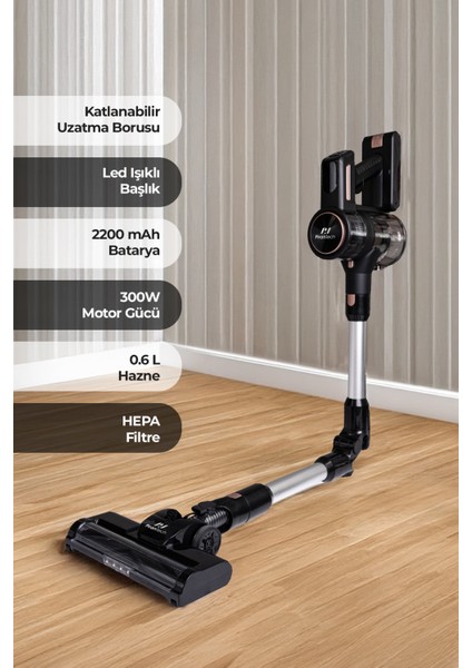 Yüksek Emişli, Katlanabilir Dikey Şarjlı LED Ekranlı Hafif Süpürge modelleri