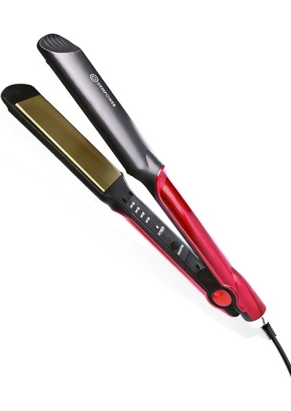Kırmızı Seramik Kaplı Saç Düzleştirici, Şık ve Kullanışlı Tasarım