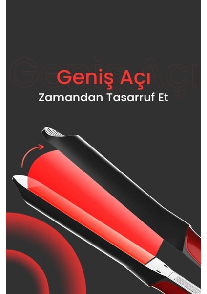 Kırmızı Seramik Kaplı Saç Düzleştirici, Şık ve Kullanışlı Tasarım fiyatları