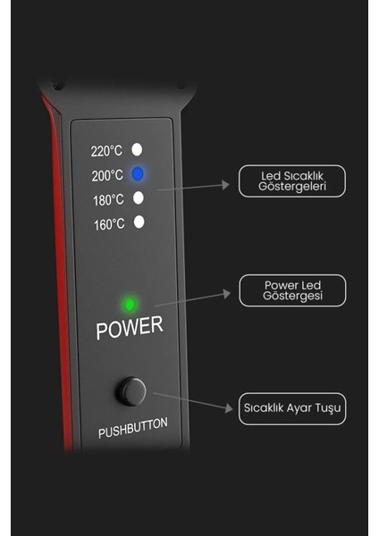 Kırmızı Seramik Kaplı Saç Düzleştirici, Şık ve Kullanışlı Tasarım modelleri