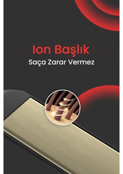 Kırmızı Seramik Kaplı Saç Düzleştirici, Şık ve Kullanışlı Tasarım indirimleri