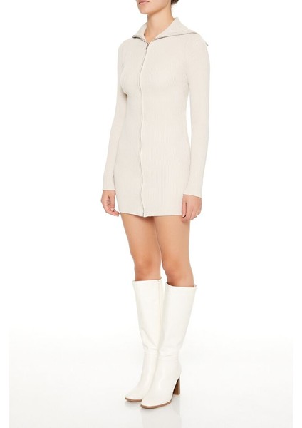 Fermuarlı Triko Mini Elbise indirimleri