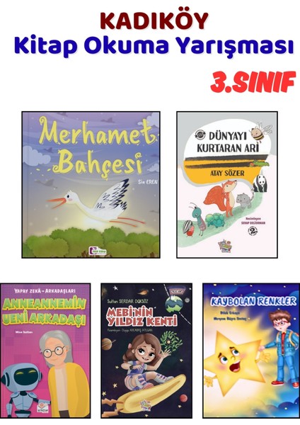 Kadıköy Kitap Okuma Yarışması 3.sınıf Kitapları, 5 Kitap Set, 3. Sınıf Masal Öykü