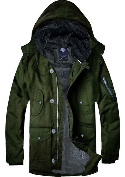 Softshell Su ve Soğuk Geçirmez Kapüşonlu Kısa Parka