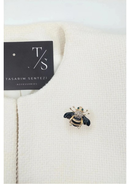 Broş Metal Rozet Siyah Arı Taşlı Hayvan Bee Yaka Kıyafet Şapka Takı Aksesuar Hediye modelleri