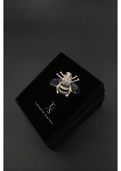 Broş Metal Rozet Siyah Arı Taşlı Hayvan Bee Yaka Kıyafet Şapka Takı Aksesuar Hediye fırsatları