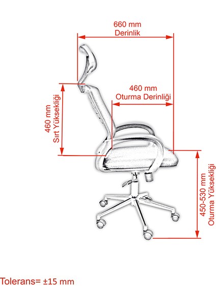 Atlas Başlıklı Metal Ayaklı Fileli Ofis Büro Bilgisayar Çalışma Koltuğu Sandalyesi indirimleri