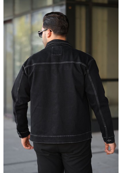 Erkek Regular Fit Düğmeli Vintage Siyah Ceket modelleri
