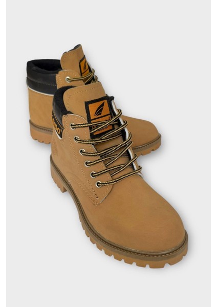 Unisex Kışlık Soğuk Geçirmez Kaydırmaz Taban Günlük Bağcıklı Bot Camel fiyatları