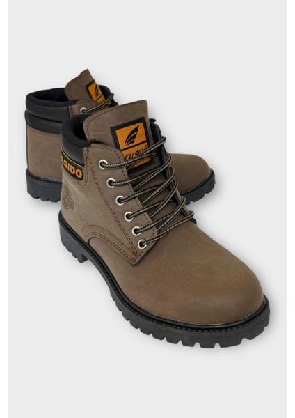 Unisex Kışlık Soğuk Geçirmez Kaydırmaz Taban Günlük Bağcıklı Bot Kahverengi fiyatları