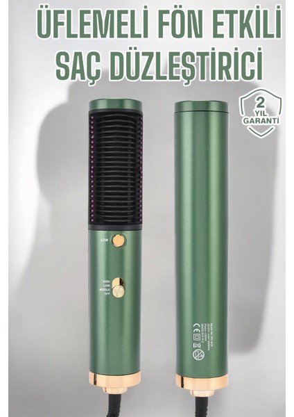 Üflemeli Fön Tarak Düzleştirici Seramik Kaplama Elektriklenme Karşıtı