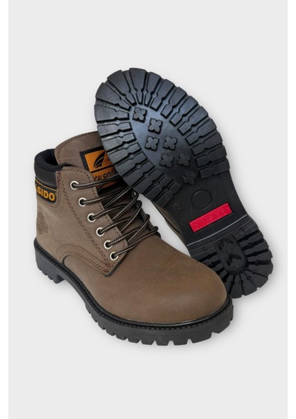 Unisex Kışlık Soğuk Geçirmez Kaydırmaz Taban Günlük Bağcıklı Bot Kahverengi indirimleri