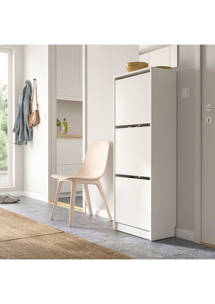 Ayakkabı Dolabı, Beyaz, 49X28X135 Cm, 3 Bölmeli fiyatları