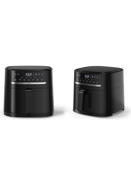 6 Litre Siyah Akıllı Fritöz, Sağlıklı ve Pratik Yemekler Için Idealdir
