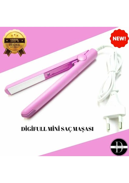 Mavi Renkli Mini Seyahat Saç Düzleştirici, Pratik ve Hafif Tasarım