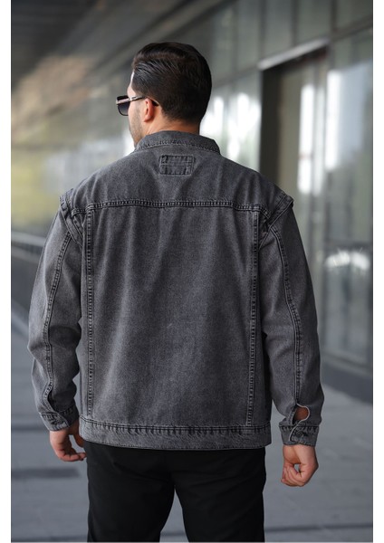 Erkek Regular Fit Retro Kare Cep Düğmeli Antrasit Ceket fırsatları