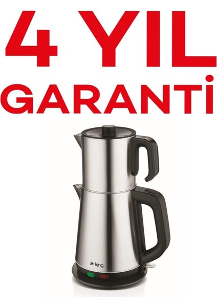 Gri Sonat Inox Çay Makinası, Şık ve Dayanıklı, Pratik Kullanımlı.