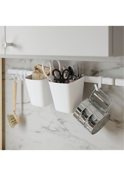 Duvar Rayı, Beyaz, 4 Kancalı ve 2 Kutulu Set modelleri