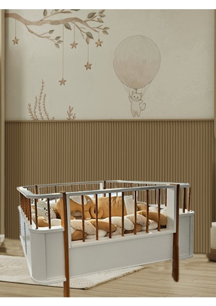 %100 Mdf Bohem Ahşap Beyaz 80X130 cm (80X180 Cm) Büyüyen Beşik fiyatları