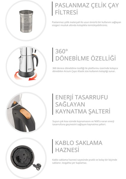 Paslanmaz Çelik Çay Makinesi, Şık ve Dayanıklı Çay Demleme Cihazı fırsatları