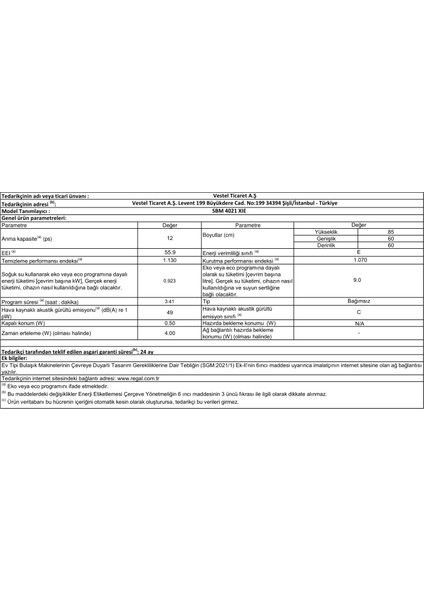 SBM 4021 XIE 4 Programlı Bulaşık Makinesi modelleri