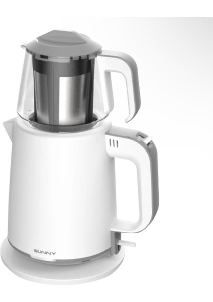 Beyaz Çay Makinesi, Kettle Kullanımı Için Pratik ve Şık Tasarım