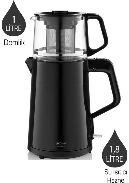 Dreamtea Çay Makinesi 1650W Siyah AR3134, Pratik ve Şık Kullanım fiyatları