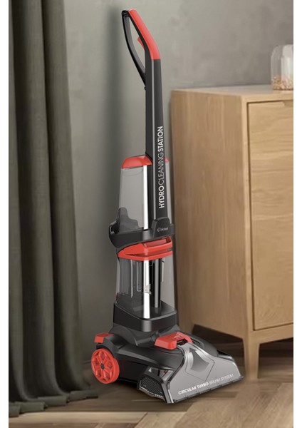 Dikey Süpürge ve Halı Temizleme Başlığı, Leke Çıkarma, Kırmızı