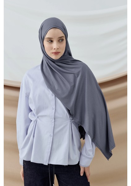 Koyu Gri Renk Penye Şal modelleri