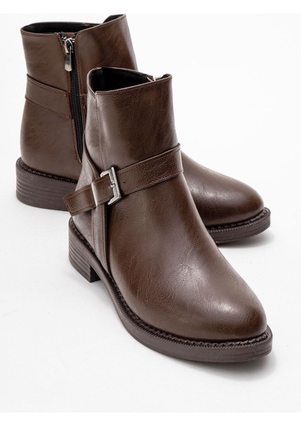 Yan Tokalı Kadın Bot Kahve Cilt