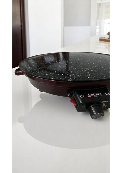 2000W Termostatlı 50 cm Granit Emaye Sac, Ekmek, Gözleme, Börek, Katmer Için indirimleri