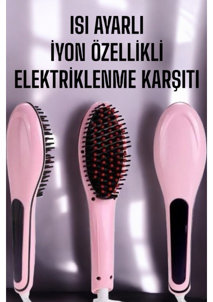 Saç Düzleştirici Fön Tarağı, Isı Ayarlı, Elektriklenme Karşıtı, Sıkı Dişli indirimleri