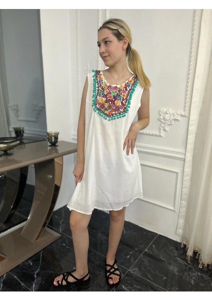 Kadın Naturel Yazlık Elbise